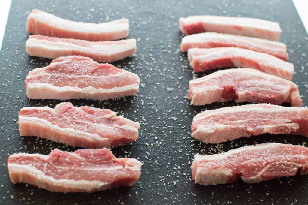 Kale Salad with Pork Belly Lardons Hunger Thirst Play