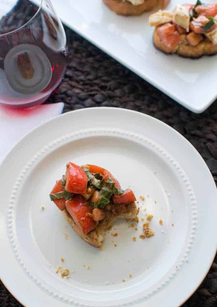 Bite size balsamic bruschetta is full of flavor and great for parties