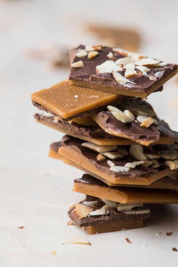 stack of buttercrunch toffee