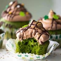 Green Tea Cupcakes with Chocolate Buttercream