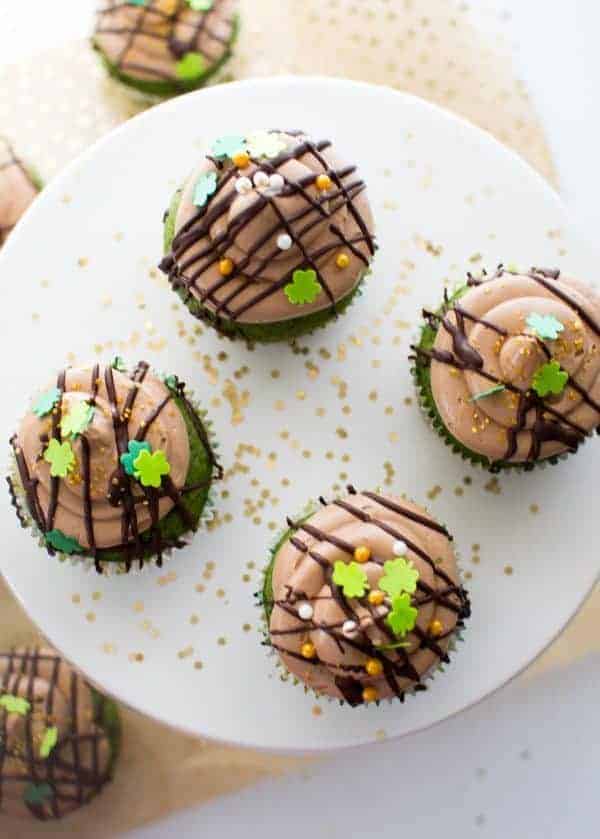 Green Tea Cupcakes with Chocolate Buttercream