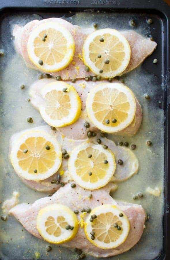 Sheet Pan Chicken Piccata