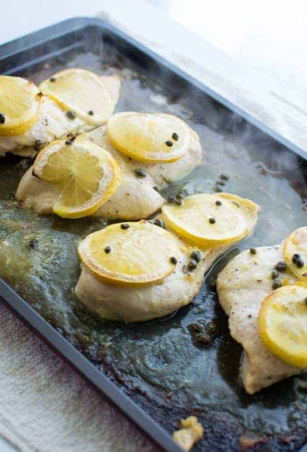 Sheet Pan Chicken Piccata