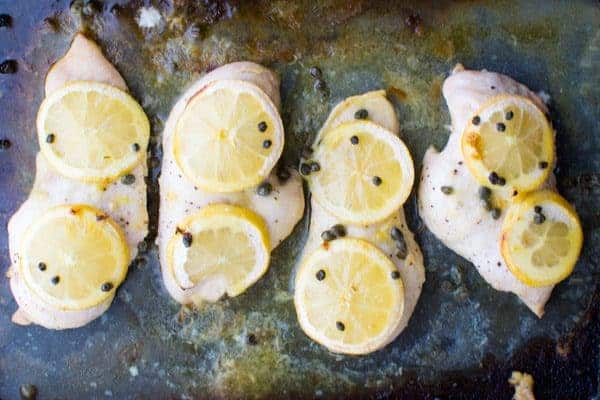 Sheet Pan Chicken Piccata