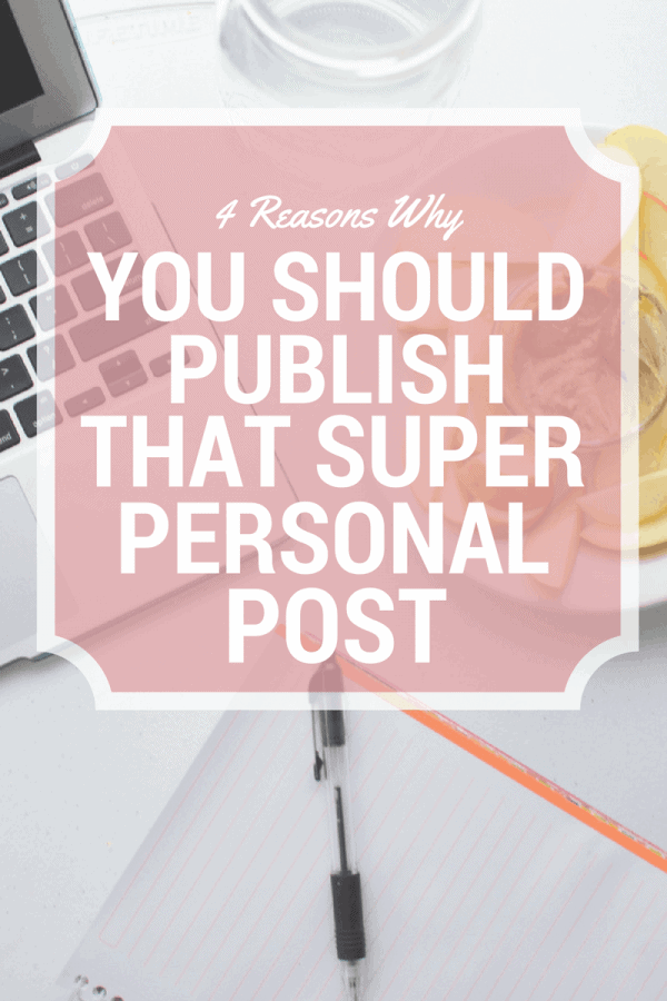 You should publish that personal post