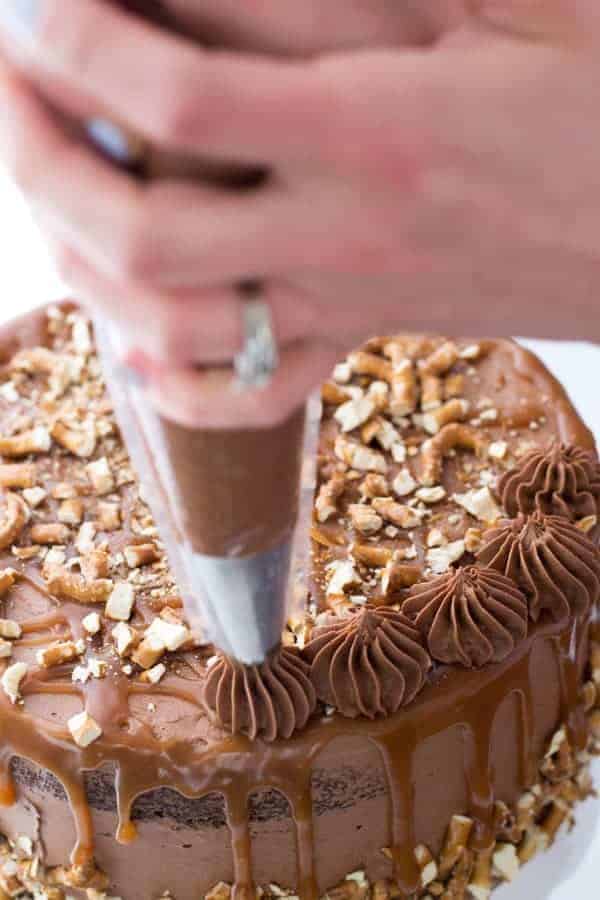 Peanut Butter and Pretzel Icebox Cake