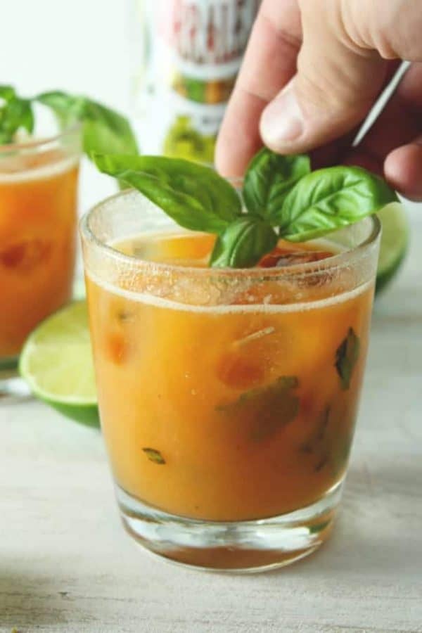 Peach Basil Margarita