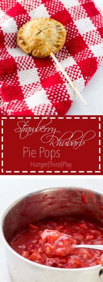 Strawberry Rhubarb Pie Pops