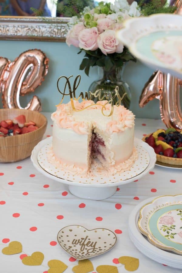 Strawberry Rosé Ombre Cake