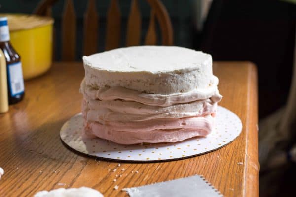 Strawberry Rosé Ombre Cake