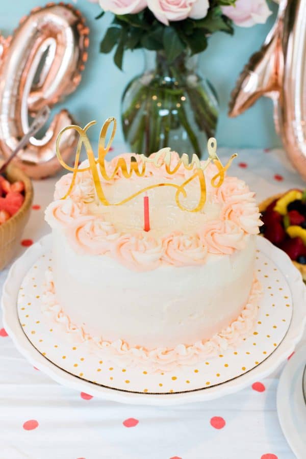 Strawberry Rosé Ombre Cake