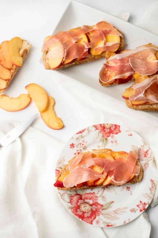 Peach & Burrata Toasts