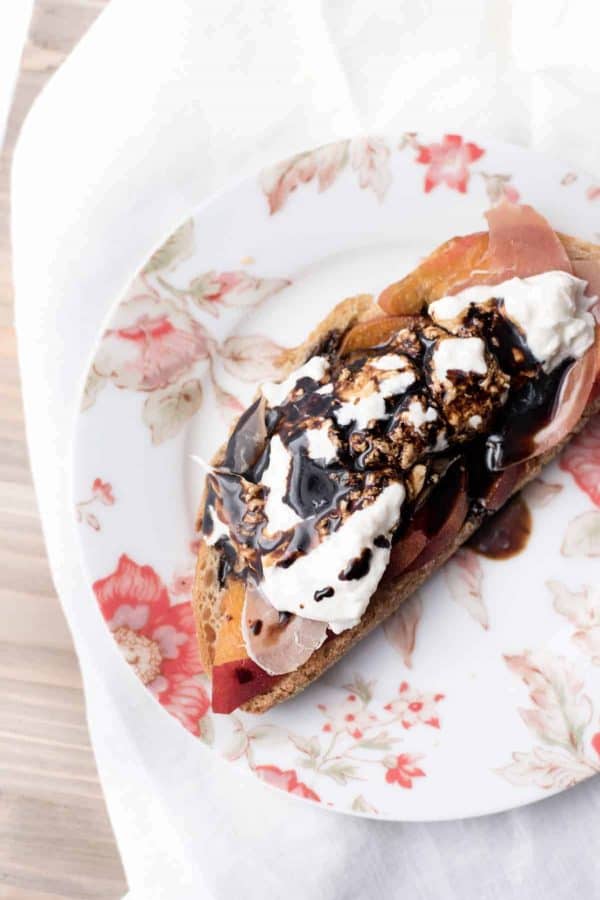 Peach & Burrata Toasts