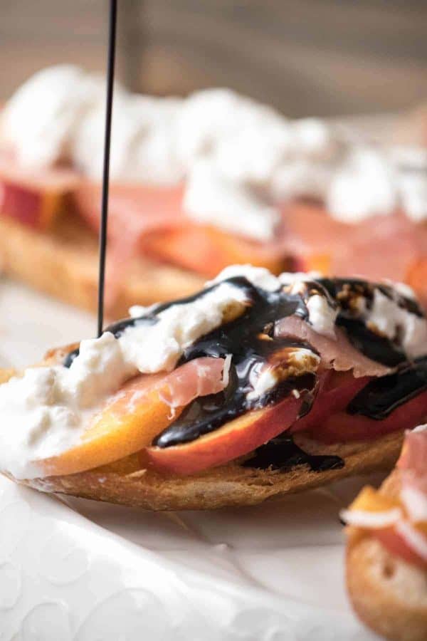 Peach & Burrata Toasts