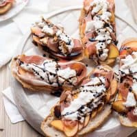 Peach & Burrata Toasts