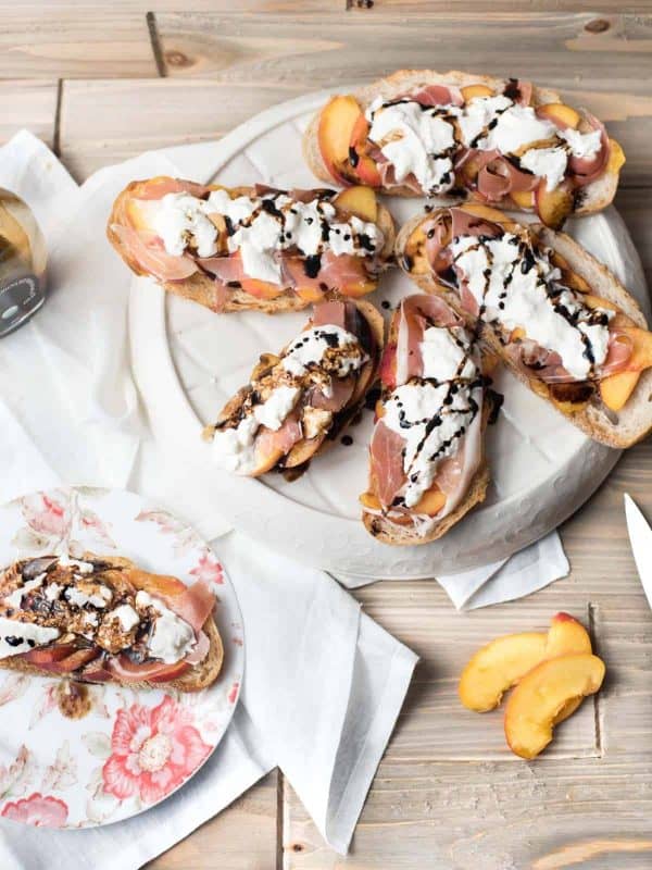 Peach & Burrata Toasts