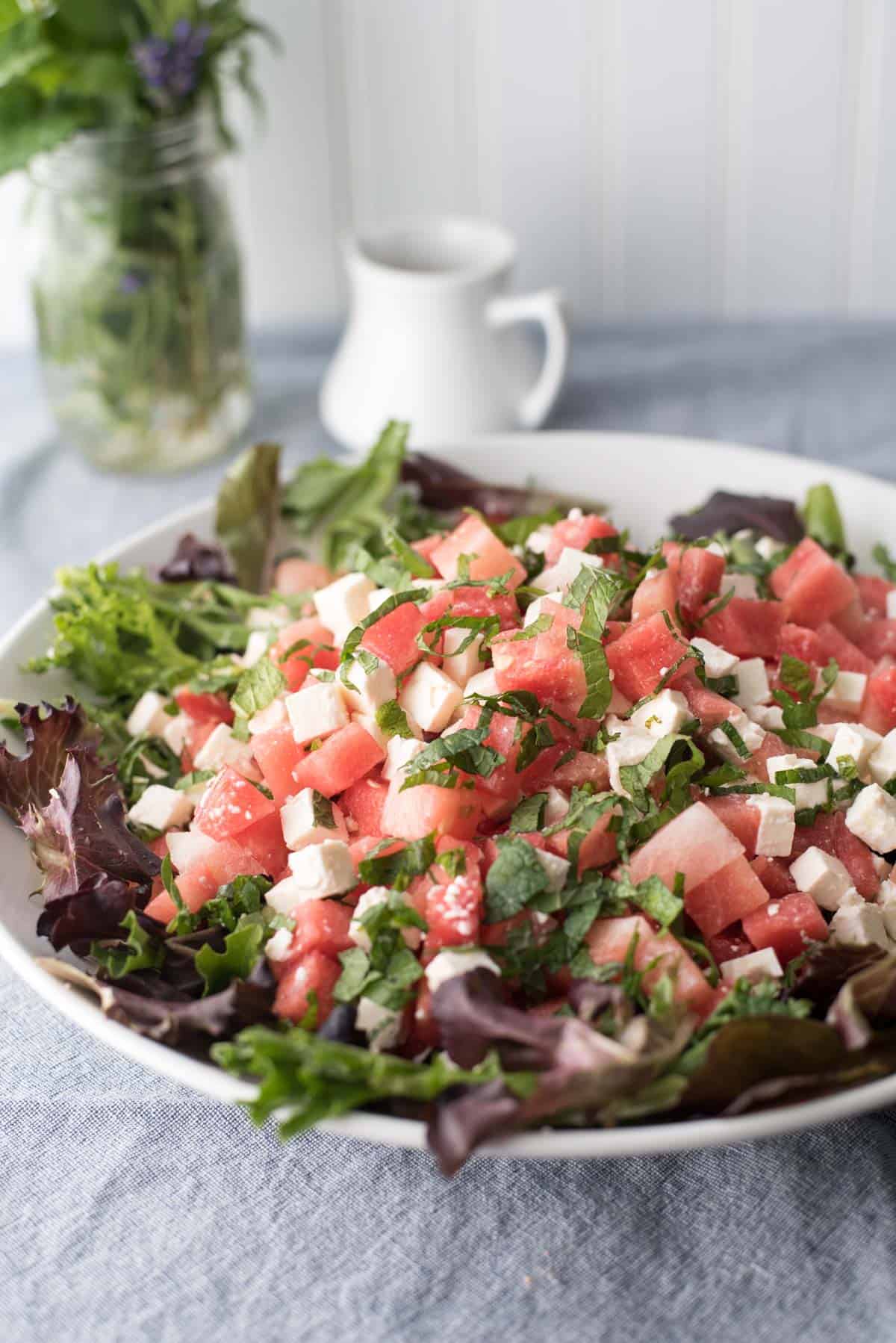 Summer Bliss Watermelon Feta Salad With White Balsamic Reduction Hunger Thirst Play