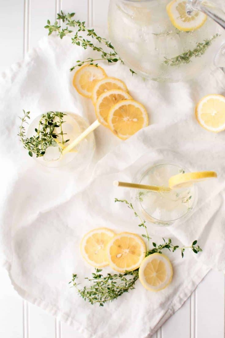 Lemon Thyme Gin Spritz Refresh Hunger Thirst Play