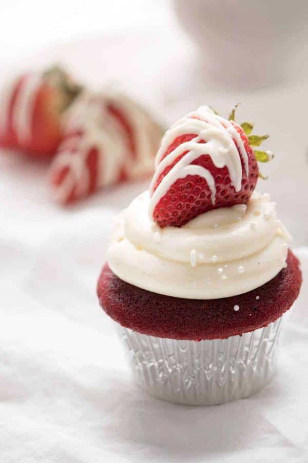 Red Velvet Cupcakes close up