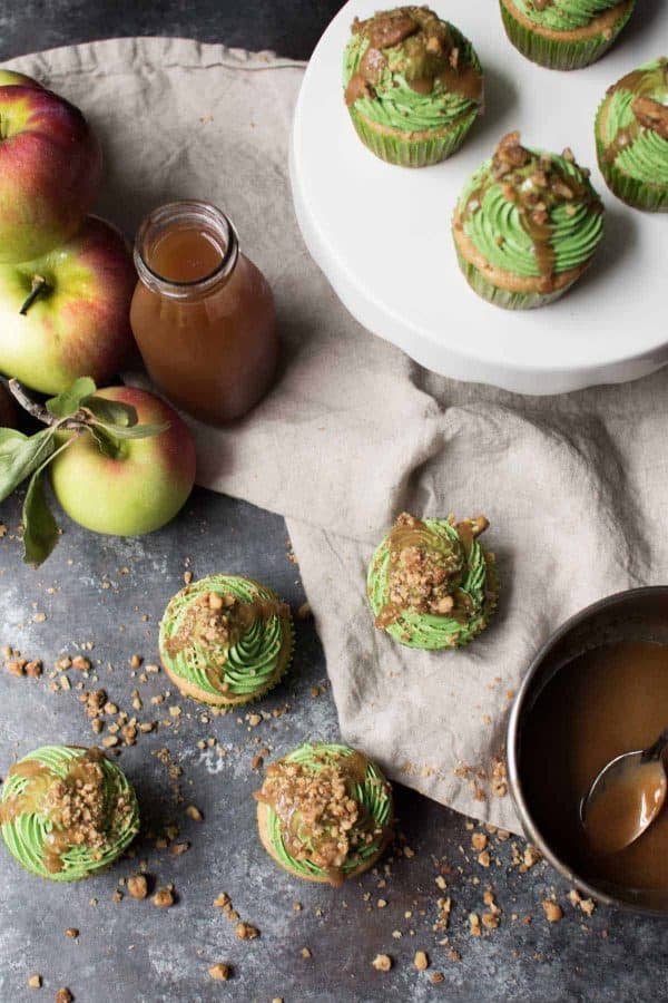 Caramel Apple Cider Cupcakes