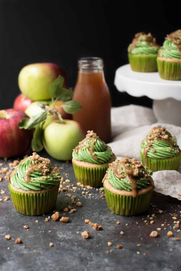 Caramel Apple Cider Cupcakes