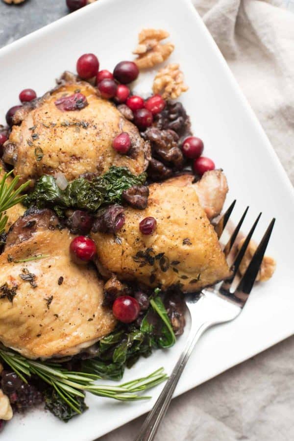 Cranberry Walnut Chicken Thighs