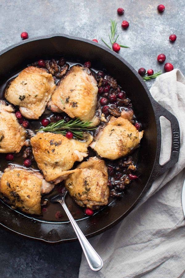 Cranberry Walnut Chicken Thighs