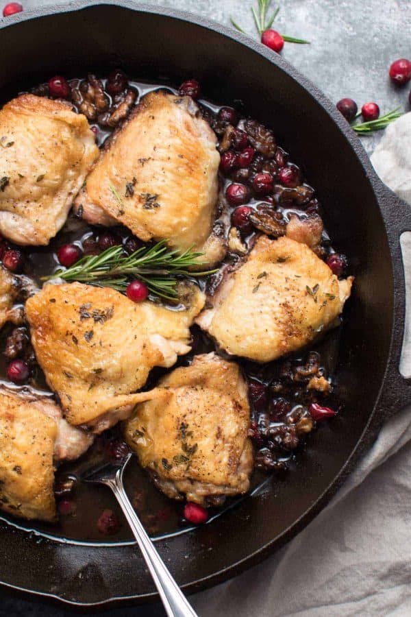 Cranberry Walnut Chicken Thighs