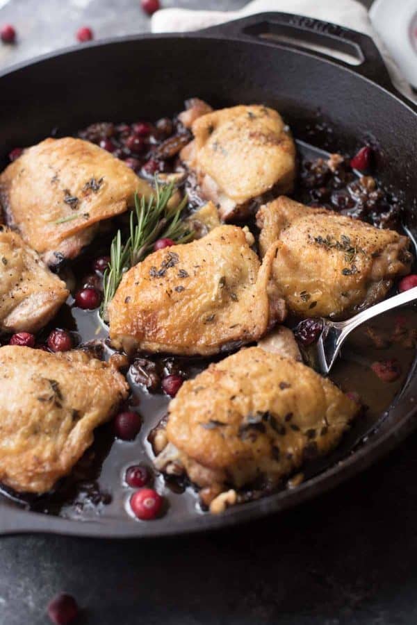 Cranberry Walnut Chicken Thighs