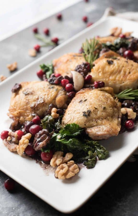 Cranberry Walnut Chicken Thighs