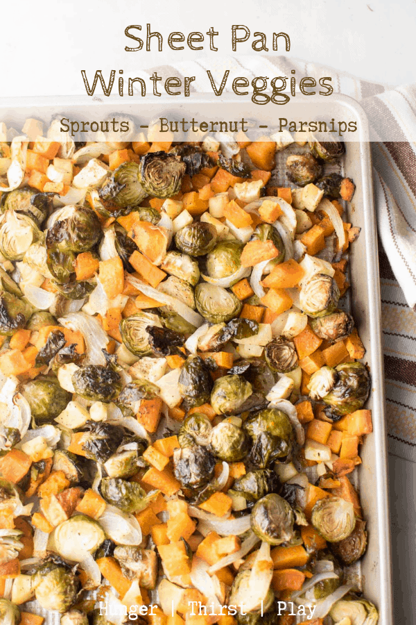Easy to prep, simple to make. Sheet Pan Winter Veggies are great for entertaining or meal prepping throughout the fall and winter seasons.