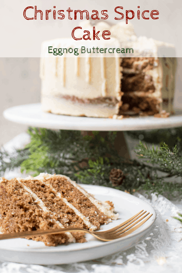Slice out of Christmas spice cake
