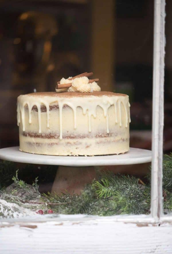 Christmas Spice Cake with Eggnog Buttercream