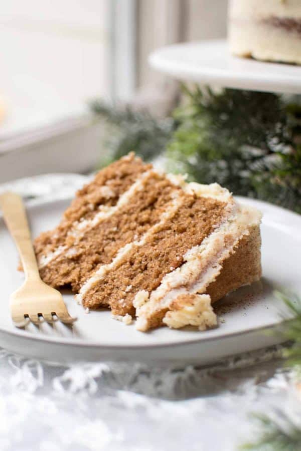 Christmas Spice Cake with Eggnog Buttercream