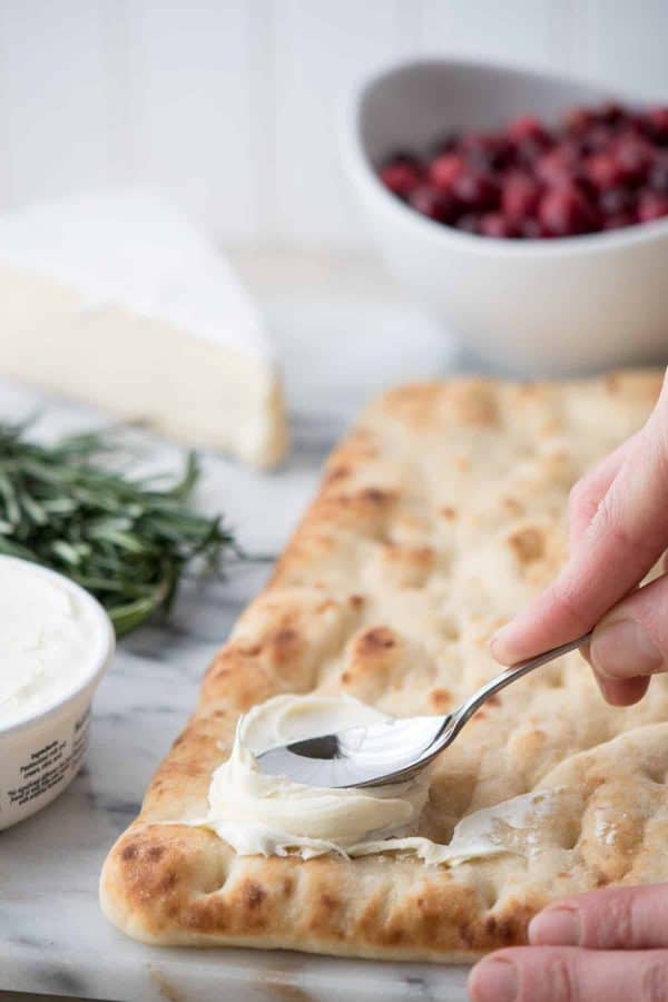 Creamy Cranberry Brie Flatbread