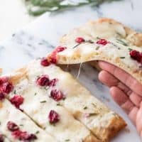 Creamy Cranberry Brie Flatbread