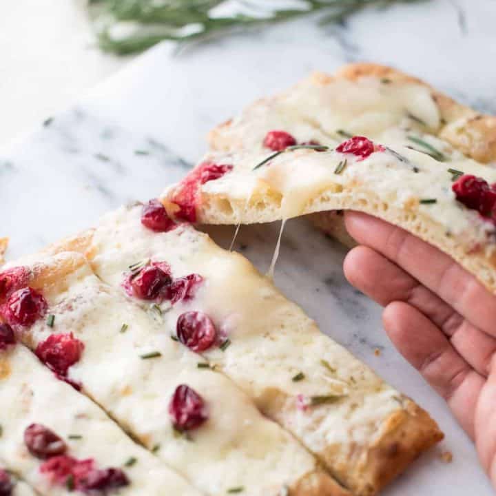 Creamy Cranberry Brie Flatbread