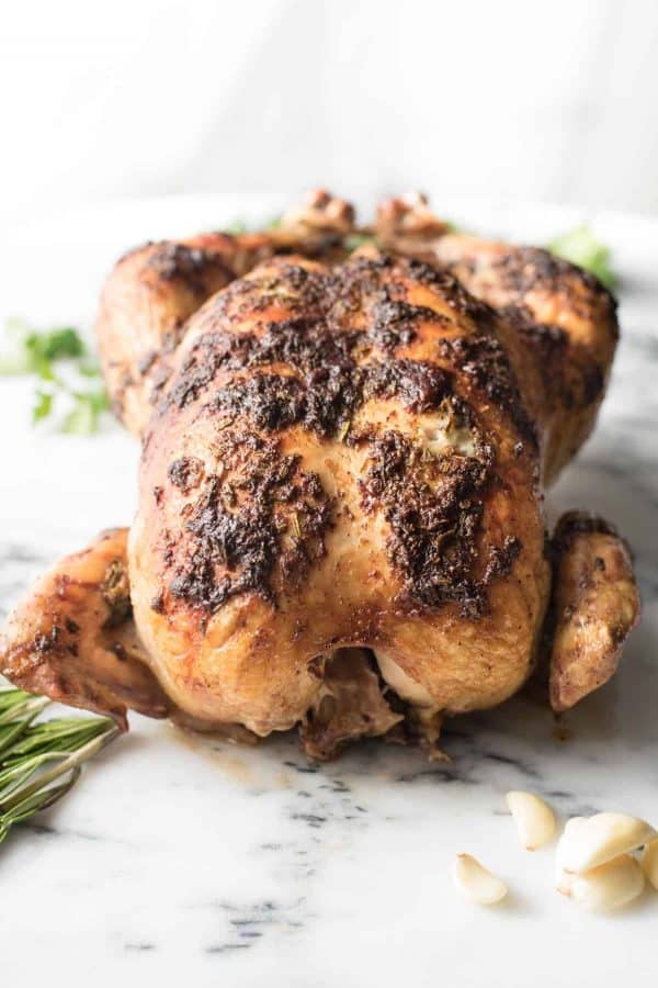 Juiciest Garlic Rosemary Roasted Chicken