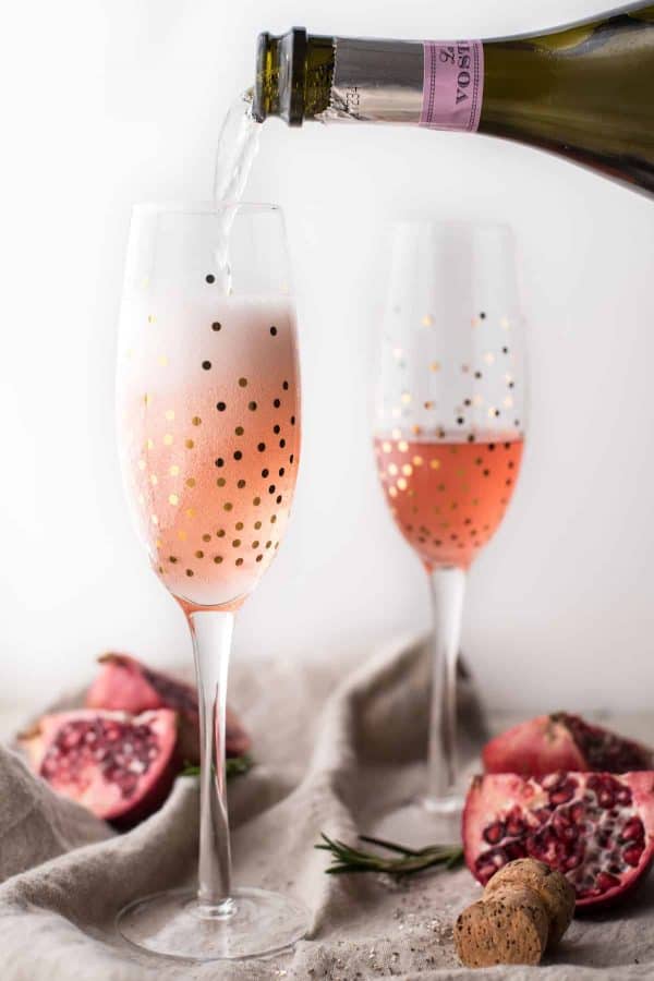 Pomegranate Prosecco Kombucha Cocktails