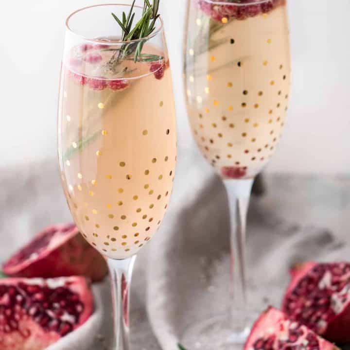 Pomegranate Prosecco Kombucha Cocktail