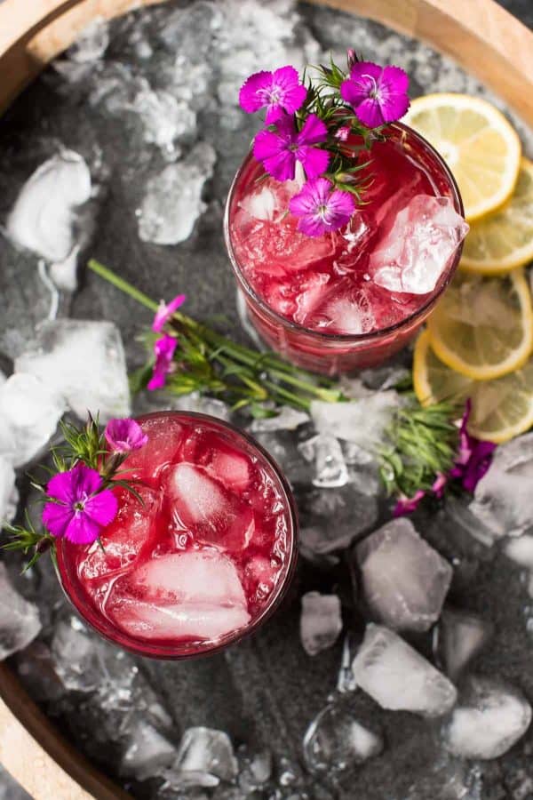 Bourbon Hibiscus Cooler Perfect for a Signature Holiday Cocktail