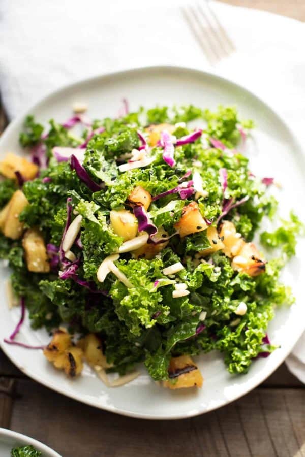 Grilled Pineapple Kale Salad