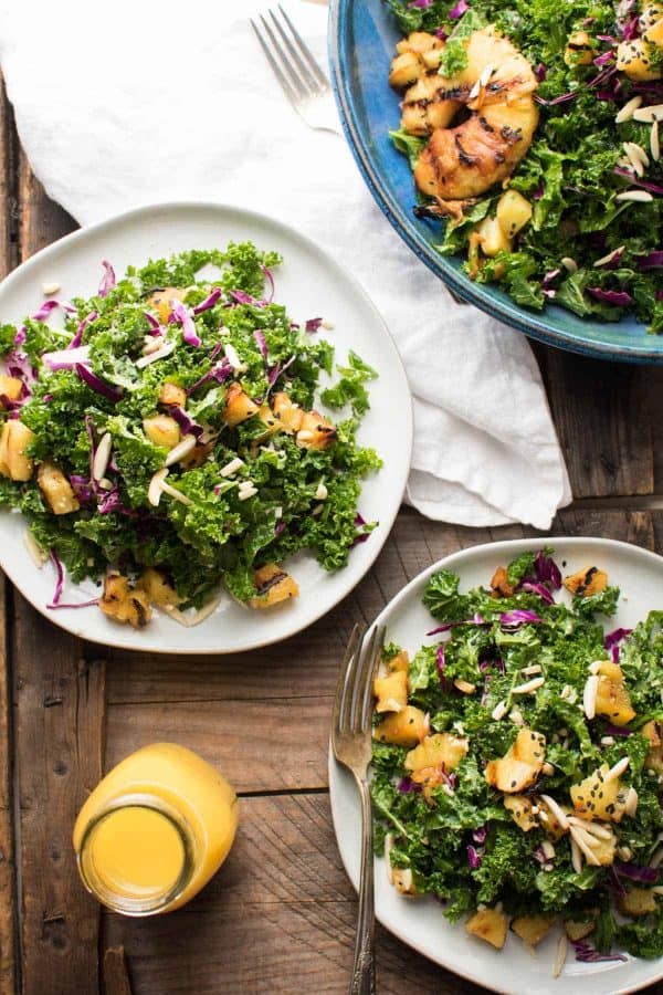 Grilled Pineapple Kale Salad