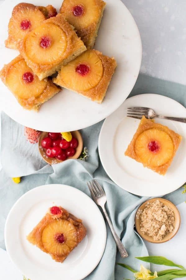 Pineapple Upside Down Sheet Pancakes - The Seaside Baker