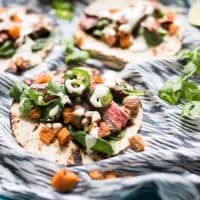 Cilantro Lime Flank Steak Tacos