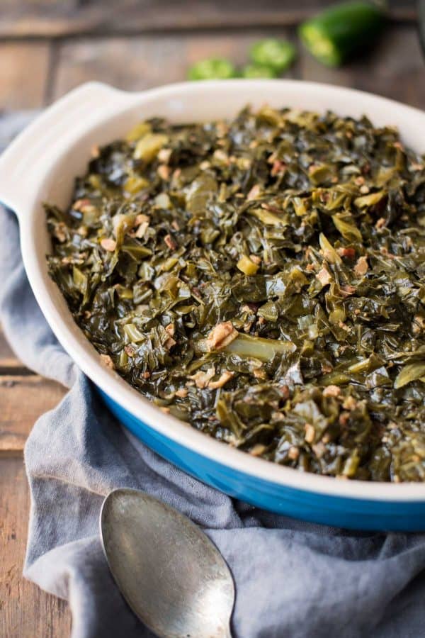 Instant Pot Collard Greens with Jalapeño and Bacon