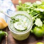 spoonful of cilantro lime marinade