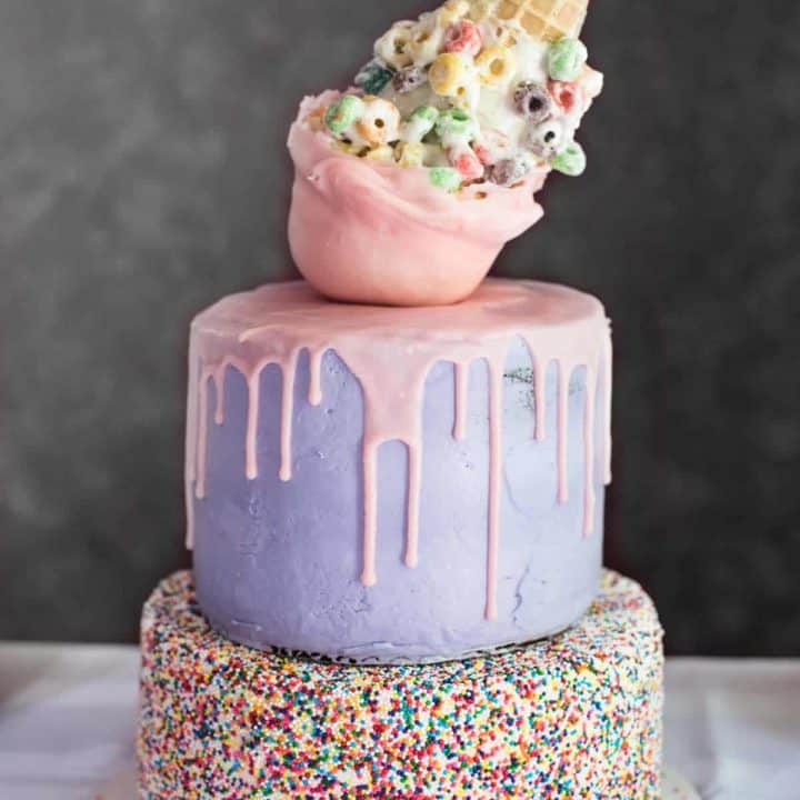 Melted Ice Cream Birthday Cake