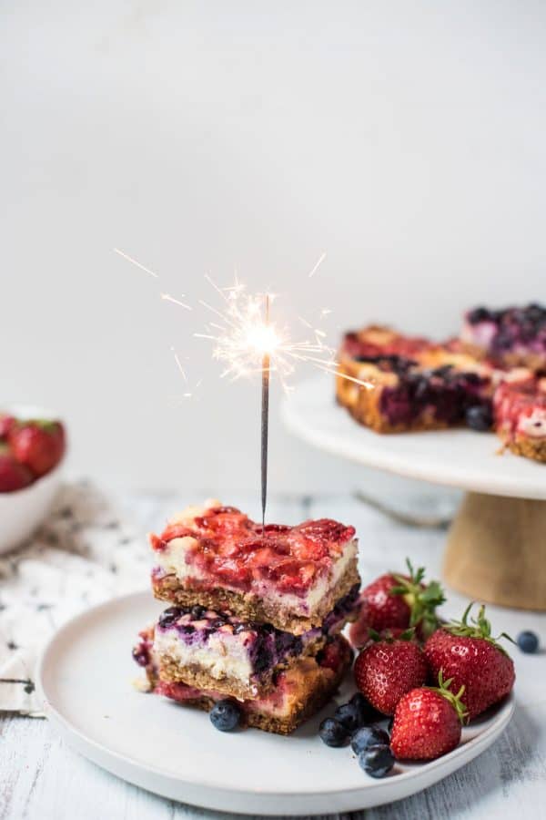 Red White and Blue Cheesecake Bars