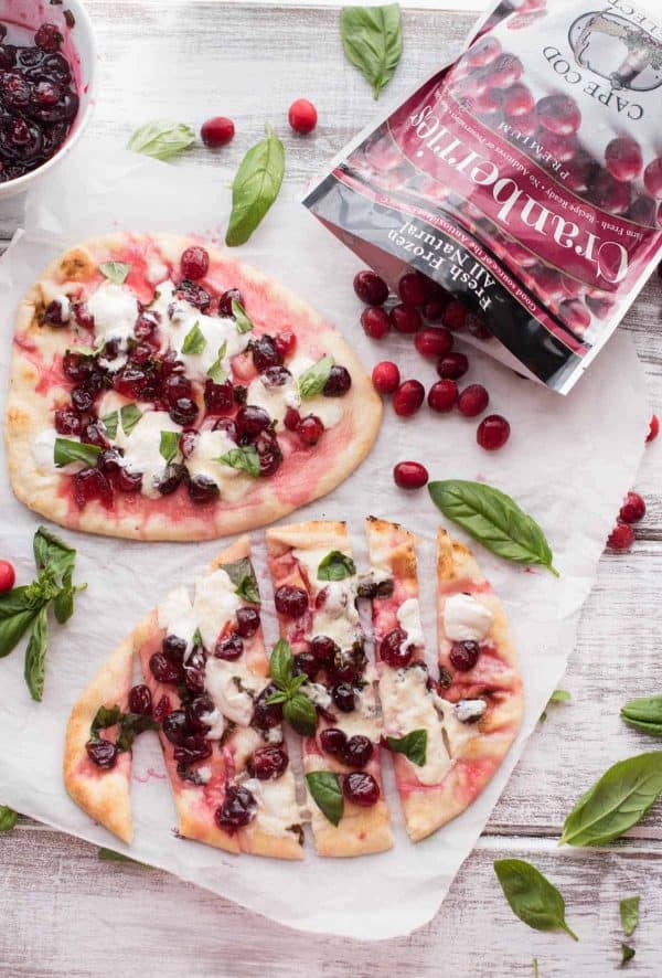 Cranberry Basil Flatbreads